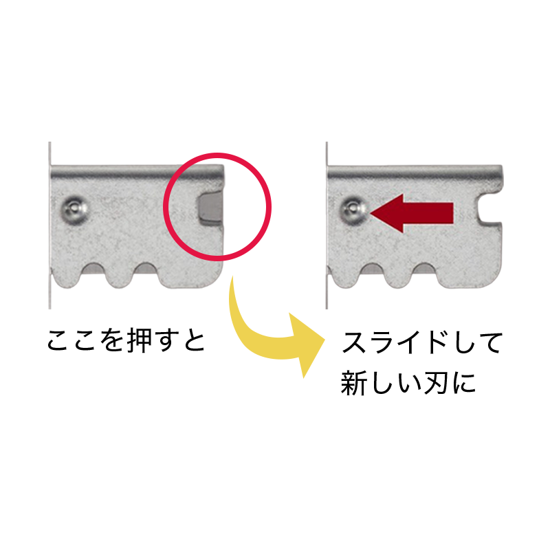 1枚で2回使える替刃EX