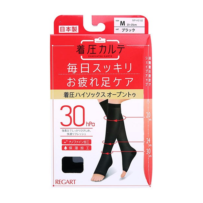 着圧ハイソックス オープントゥ