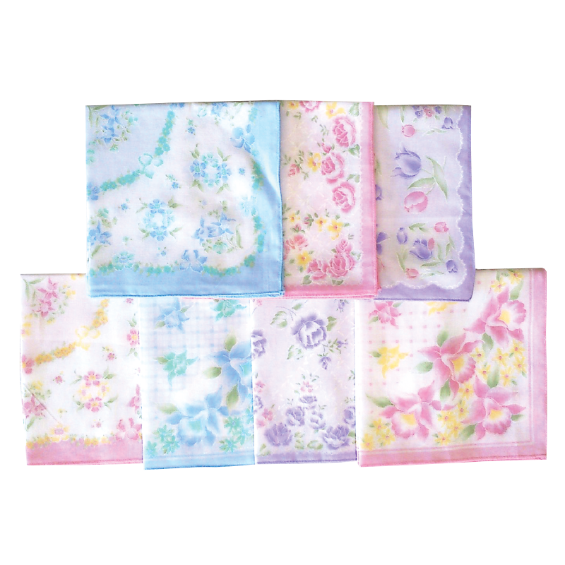 ガーゼ花柄 (6枚入)