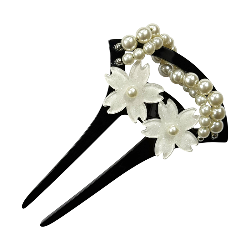 かんざし 花パール付き