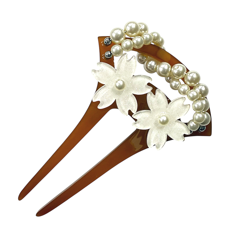かんざし 花パール付き