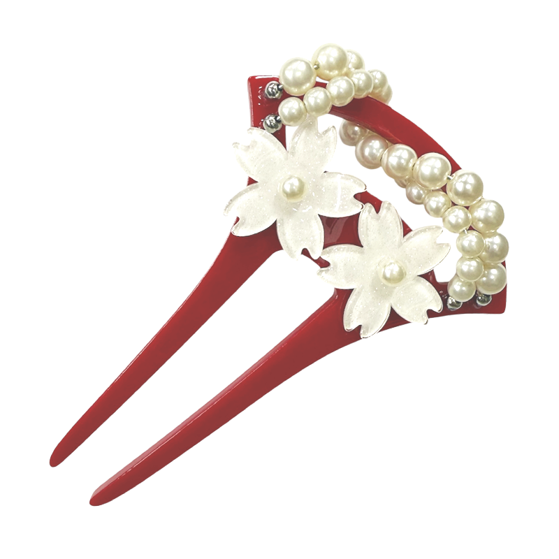 かんざし 花パール付き